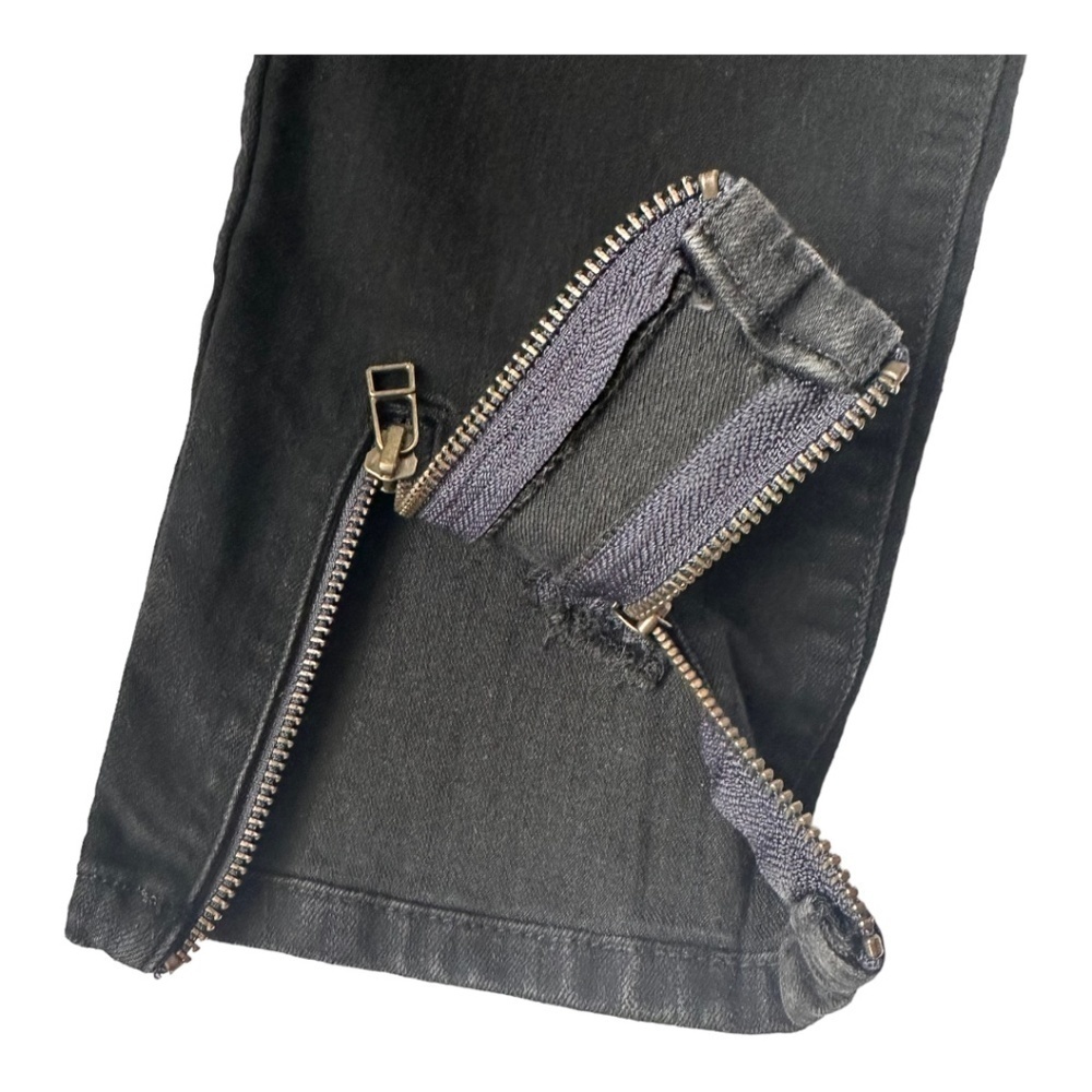 William Rast High-Rise Sculpted Zip Ankle Skinny Jeans Size 32 Faded Black - Picture 10 of 16